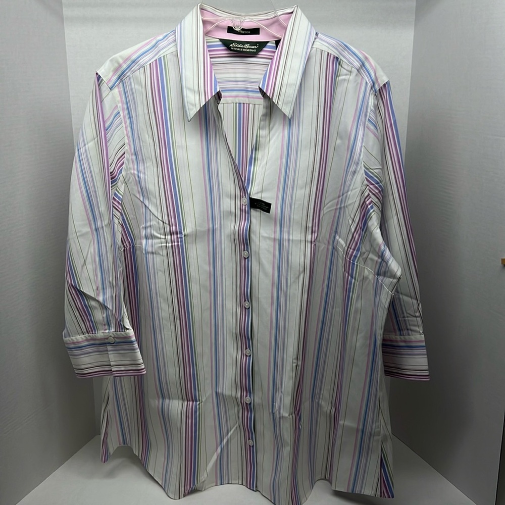 New Eddie Bauer Wrinkle Resistant 1/2 sleeve Sz 3x